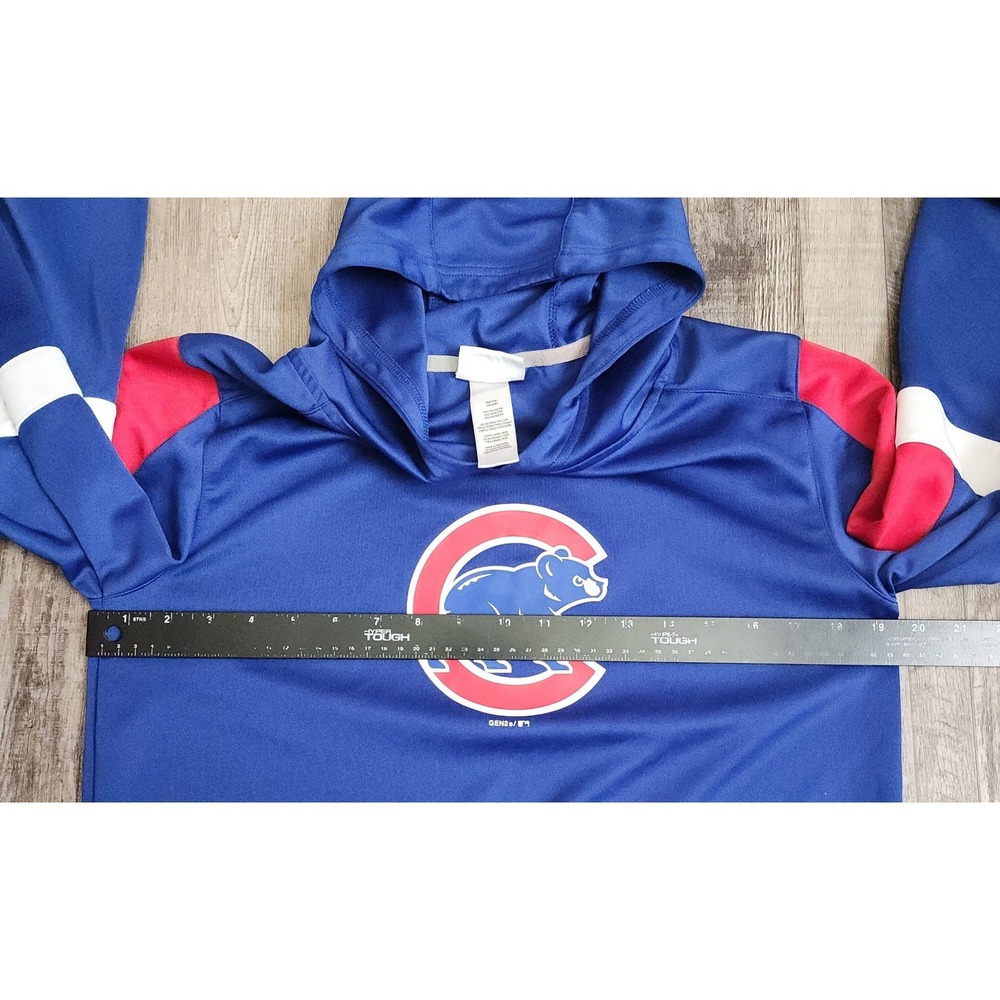 Gen2 Chicago Cubs Hoodie Youth XL Blue Red White MLB Performance Sweatshirt Logo - Picture 3 of 6